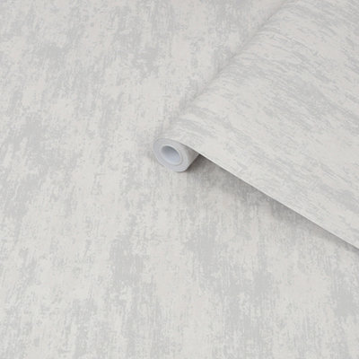 Laura Ashley Whinfell Moonbeam Metallic Effect Industrial Smooth Wallpaper Sample