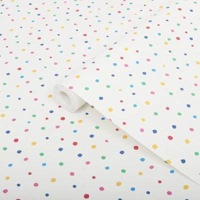 Joules Multicolour Spot Smooth Wallpaper Sample