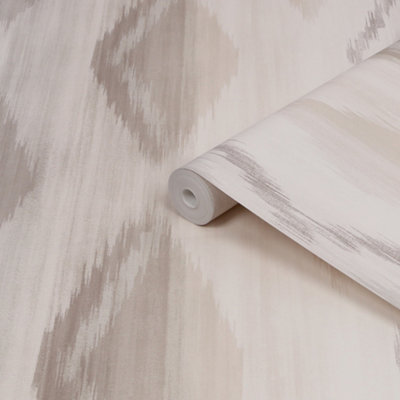 Next Abstract Ikat Neutral Smooth Wallpaper Sample