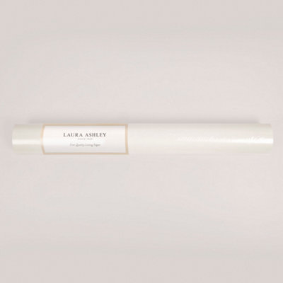 Laura Ashley White Lining Smooth Wallpaper Sample