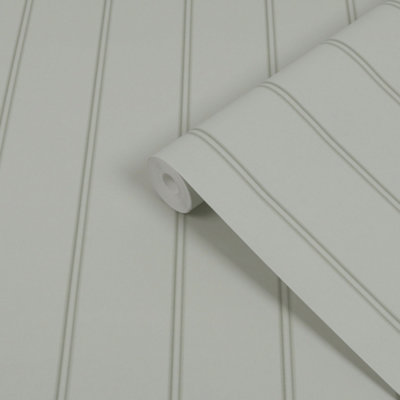 Laura Ashley Sage Chalford Wood Panel Effect Smooth Wallpaper