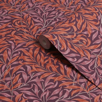 William Morris Plum Gallery Collection Willow Bough Smooth Wallpaper