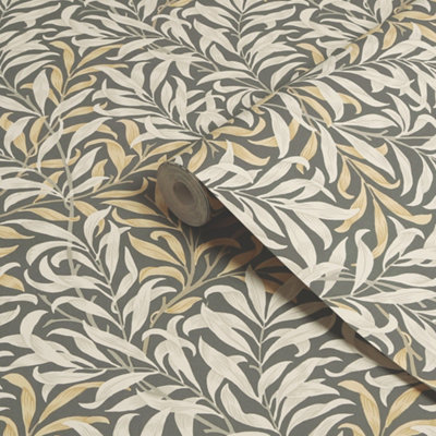 William Morris Charcoal Gallery Collection Willow Bough Smooth Wallpaper