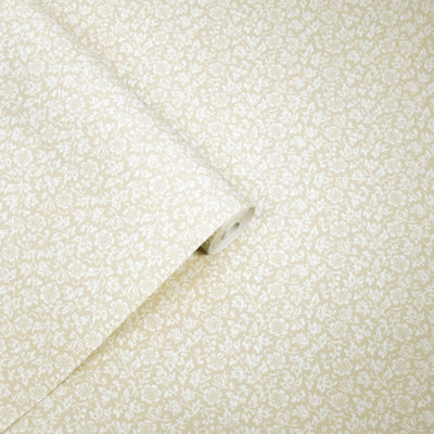 Laura Ashley Natural Floral Classic Smooth Wallpaper