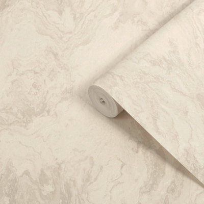 Boutique Pale Gold Marble Contemporary Textured Wallpaper