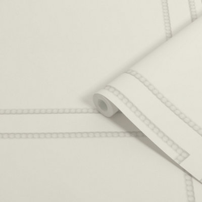 Superfresco Easy Cream Bobbin Panelling Contemporary Smooth Wallpaper