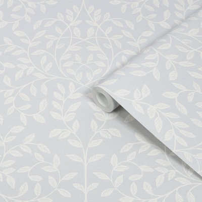 Superfresco Easy Blue Damask Contemporary Smooth Wallpaper
