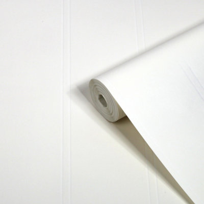 Superfresco Easy White Stripe Contemporary Textured Wallpaper
