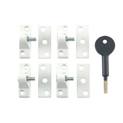 Yale White Upvc Window Lock, Pack Of 4