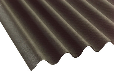 Coroline Black Corrugated Bitumen Sheet 950 x 2000mm - Size: 3.5 x 95 x 200cm - Wilko