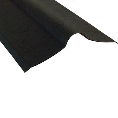 Coroline Black Bitumen Sheet Ridge 1000 x 1000mm - Size: 8 x 42 x 100cm - Wilko
