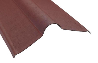 Coroline Red Bitumen Sheet Ridge 1000 x 1000mm - Size: 8 x 42 x 100cm - Wilko