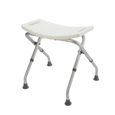 Croydex Inclusive White Aluminium & Moulded Plastic Freestanding Shower Seat (H)510Mm (W)500Mm
