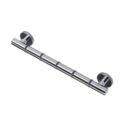 Croydex Chrome Effect Straight Comfort Wall-Mounted Grab Bar (L)480Mm
