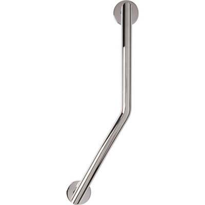 Croydex Chrome Effect Wall-Mounted Elbow Grab Bar (L)600Mm