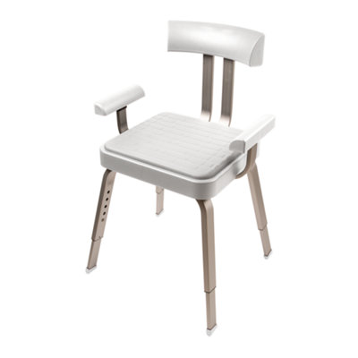 Croydex Serenity White Aluminium & Moulded Plastic Freestanding Shower Chair (H)845Mm (W)545Mm