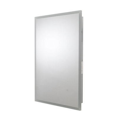 Croydex Lindley Rectangular Wall-Mounted Bathroom Illuminated Contemporary Illuminated Mirror (H)80Cm (W)60Cm