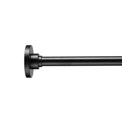 Croydex Flexi-Fix Black Fixed Straight Shower Curtain Rod (L)230Cm
