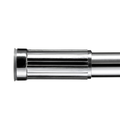 Croydex Tension Chrome Effect Extendable Straight Shower Curtain Rod (L)260Cm