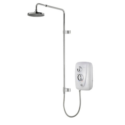 Triton T80 Easi-Fit+ Uniq Gloss White Rainfall Thermostatic Electric Shower, 10.5Kw