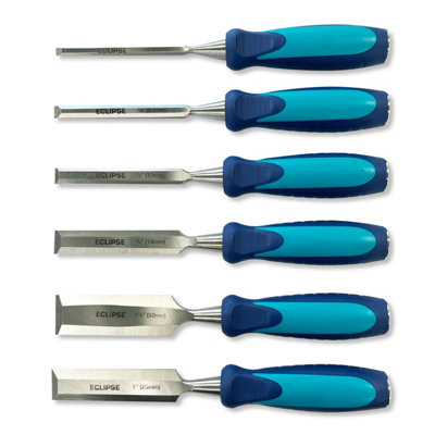 Eclipse Professional Tools Bevel Edge Wood Chisels Set (6 Piece) - Bewc6bce