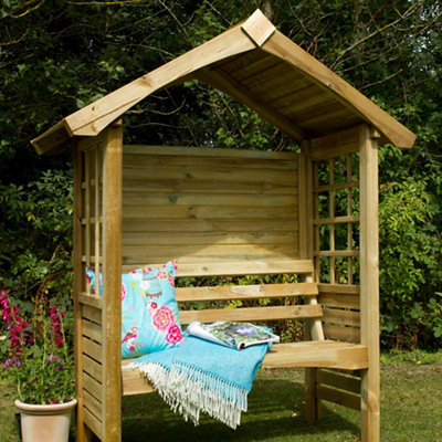 Forest Garden Cadiz Arbour, (H)1970mm (W)1690mm (D)730mm - Assembly Required