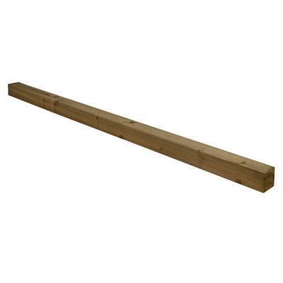 Forest Garden Square Timber Fence Post (H)2.4M (W)100Mm