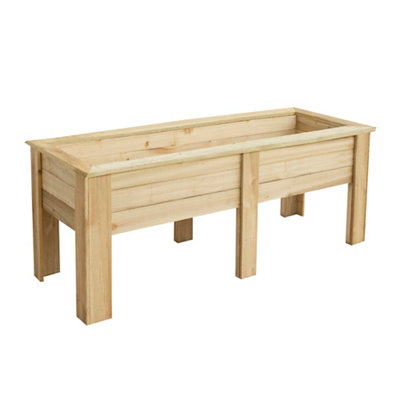 Forest Garden Kitchen Garden Wooden Rectangular Planter