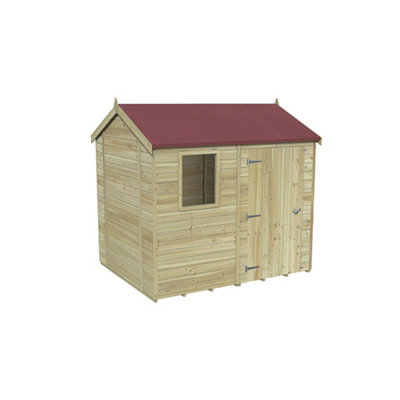 Forest Garden Timberdale Tongue & Groove 8X6 Ft Reverse Apex Wooden Pressure Treated Shed With Floor