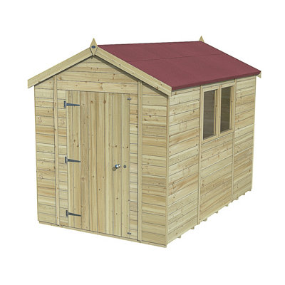 Forest Garden Timberdale Tongue & Groove 10X6 Ft Apex Wooden Pressure Treated Shed With Floor (Base Included)