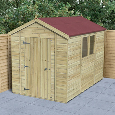 Forest Garden Timberdale Tongue & Groove 10X6 Ft Apex Wooden Pressure Treated Shed With Floor