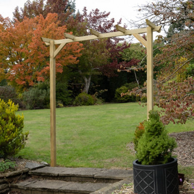 Forest Garden Hanbury Flat Top European Softwood Arch (H) 213.5Cm X (W) 209Cm
