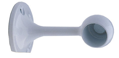 Colorail White Die-Cast Metal Rail End Bracket (L)78Mm (Dia)19Mm, Pack Of 2