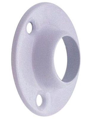 Colorail White Steel Rail Centre Socket (Dia)19Mm, Pack Of 2