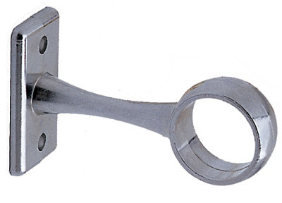 Colorail Chrome Effect Die-Cast Metal Rail Centre Bracket (L)65Mm (Dia)25Mm