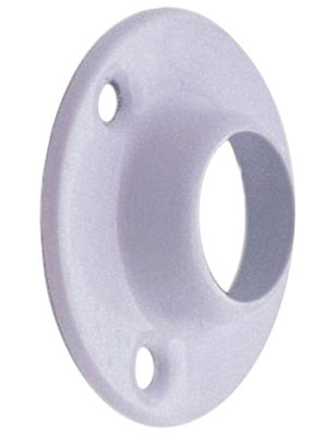 Colorail White Steel Rail Centre Socket (Dia)25Mm, Pack Of 2