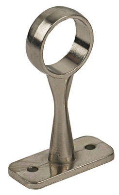 Colorail Brushed Nickel Effect Die-Cast Metal Rail Centre Bracket (L)65Mm (Dia)25Mm