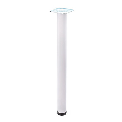 Rothley Painted White Table Leg (H)710Mm (Dia)60Mm