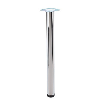 Rothley Chrome Effect Table Leg (H)710Mm (Dia)60Mm