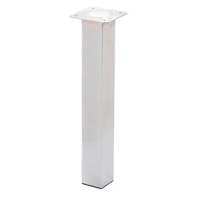 Rothley Polished Gloss Chrome Effect Designer Leg (Dia)50Mm (H)370Mm