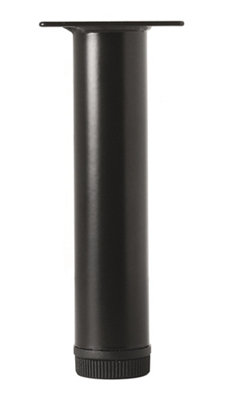 Rothley Painted Black Furniture Leg (H)207Mm (Dia)32Mm