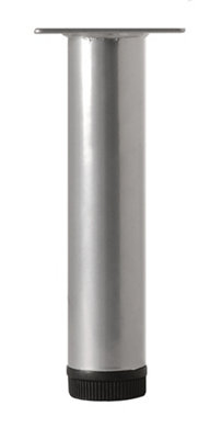 Rothley Painted Silver Effect Furniture Leg (H)200Mm (Dia)32Mm