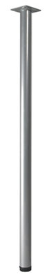 Rothley Painted Silver Effect Furniture Leg (H)807Mm (Dia)32Mm