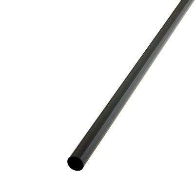 Colorail Black Steel Round Wardrobe Rail, (L)1.22M (Dia)19Mm