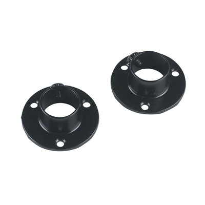 Colorail Black Die-Cast Zinc Rail Centre Socket (Dia)19Mm, Pack Of 2