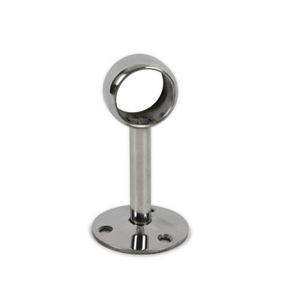 Colorail Polished Chrome Effect Stainless Steel Rail Centre Socket (L)25Mm (Dia)25Mm