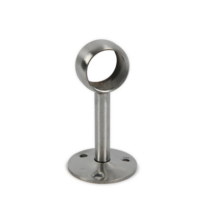 Colorail Brushed Nickel Effect Stainless Steel Rail End Bracket (L)25Mm (Dia)25Mm
