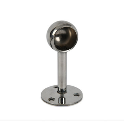 Colorail Polished Chrome Effect Stainless Steel Rail End Bracket (L)19Mm (Dia)19Mm