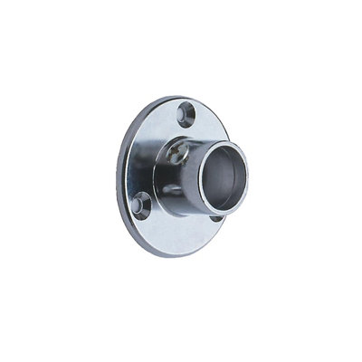 Colorail Pressed Polished Chrome Effect Stainless Steel Rail End Socket (L)19Mm (Dia)19Mm