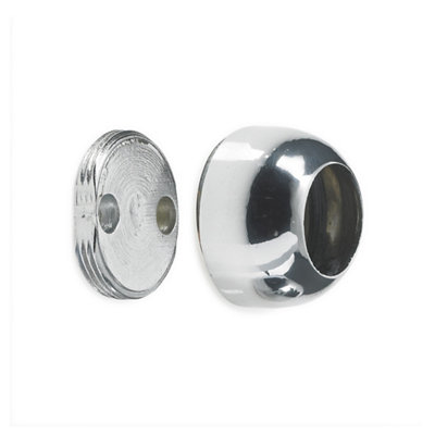Colorail Invisifix Polished Chrome Effect Stainless Steel Rail End Socket (L)19Mm (Dia)19Mm